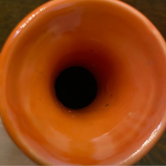 Vintage Orange Butterfly Ceramic Bud Flowers Vase 6.5” Butterflies Floral - Picture 4 of 5